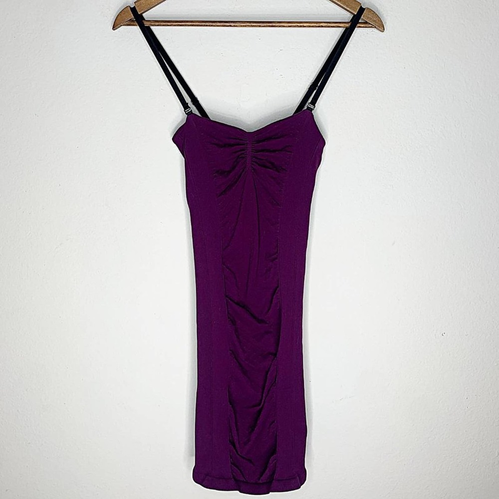 Free People Swiss Dot Seamless Slip in Aubergine - Picture 6 of 9